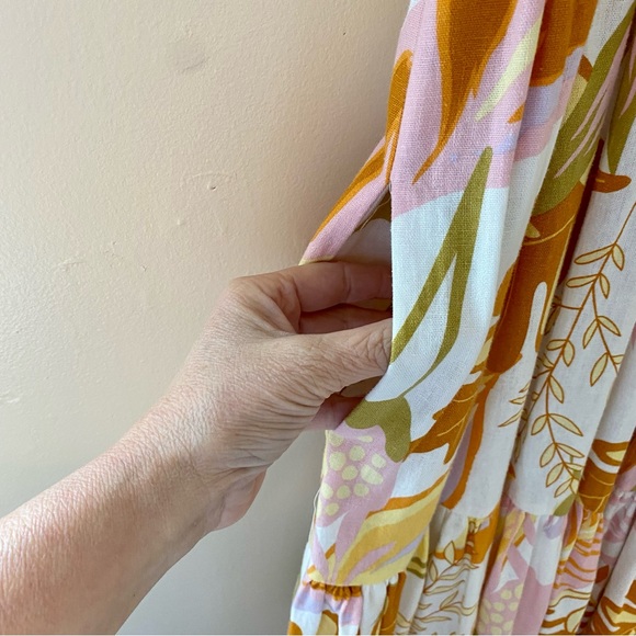 Nicole Miller Tropical Tiered Sleeveless Dress Size L - NEW - Picture 9 of 11